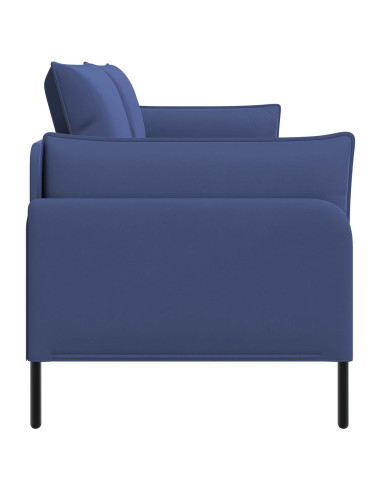 Divano 3-Persone Blu Polizia 222 x 81 x 89 cm Velluto