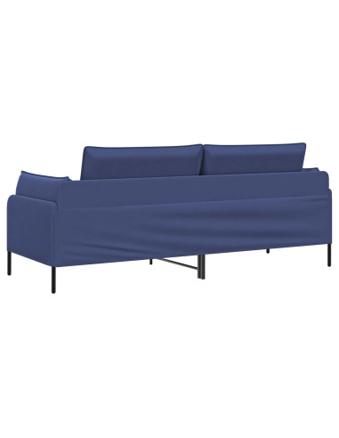 Divano 3-Persone Blu Polizia 222 x 81 x 89 cm Velluto