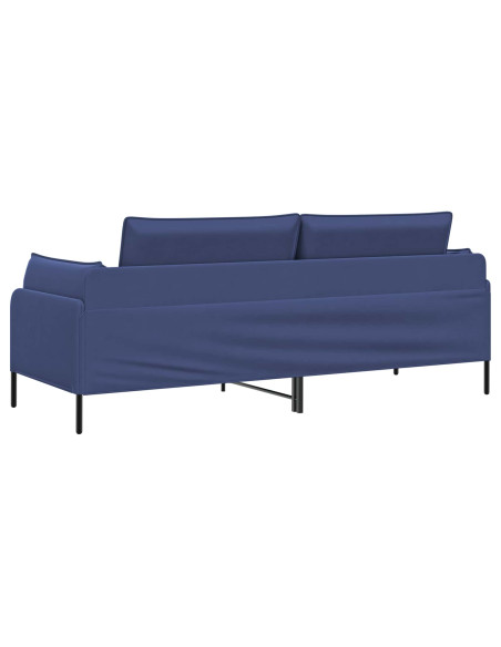 Divano 3-Persone Blu Polizia 222 x 81 x 89 cm Velluto