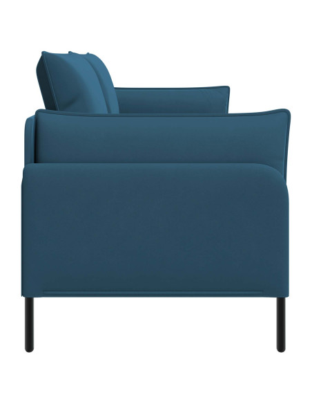 Divano 3-Persone 3 posto Blu 222 x 81 x 89 cm Velluto