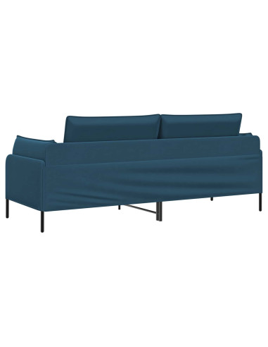 Divano 3-Persone 3 posto Blu 222 x 81 x 89 cm Velluto