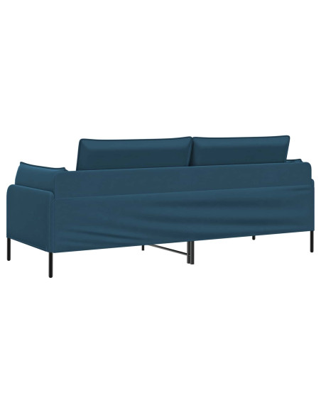Divano 3-Persone 3 posto Blu 222 x 81 x 89 cm Velluto