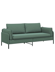 Divano 3-Persone 3 posto Verde Mare 222 x 81 x 89 cm Velluto 2
