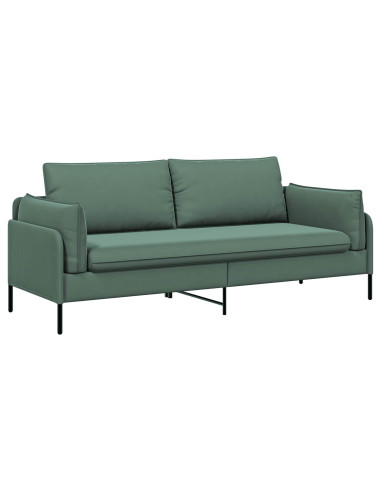 Divano 3-Persone 3 posto Verde Mare 222 x 81 x 89 cm Velluto