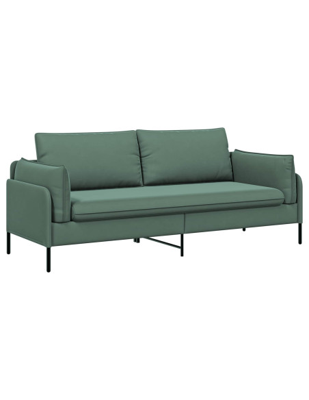 Divano 3-Persone 3 posto Verde Mare 222 x 81 x 89 cm Velluto