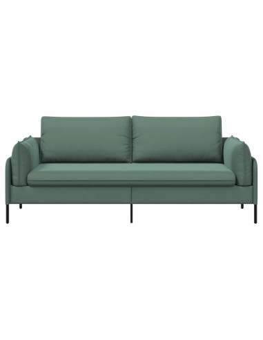 Divano 3-Persone 3 posto Verde Mare 222 x 81 x 89 cm Velluto