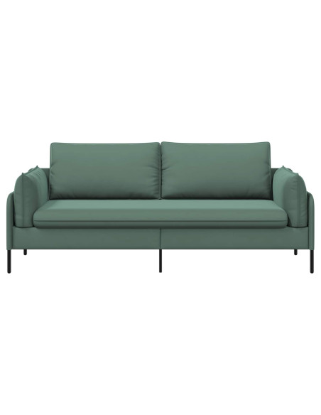 Divano 3-Persone 3 posto Verde Mare 222 x 81 x 89 cm Velluto