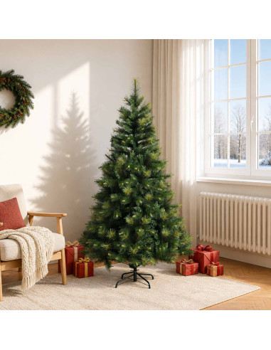 Albero di Natale Artificiale con Rami Pieghevoli 180 cm