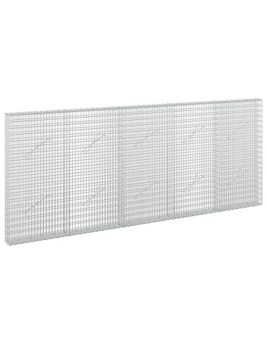Gabione con Filo da 5 mm e Rete da 5x2,5 cm 250x10x100 cm