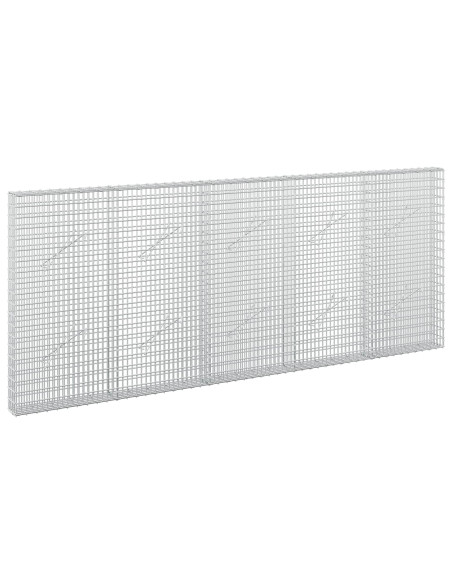 Gabione con Filo da 5 mm e Rete da 5x2,5 cm 250x10x100 cm