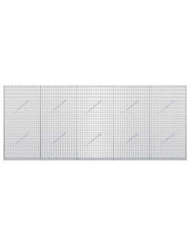 Gabione con Filo da 5 mm e Rete da 5x2,5 cm 250x10x100 cm