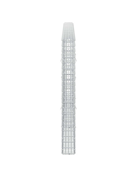 Gabione con Filo da 5 mm e Rete da 5x2,5 cm 250x10x100 cm