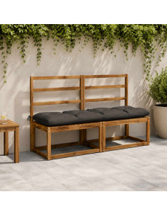 Cuscino per panchina VIANEN 100% Poliestere Antracite