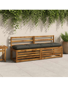 Cuscino per panchina VIANEN 100% Poliestere Antracite