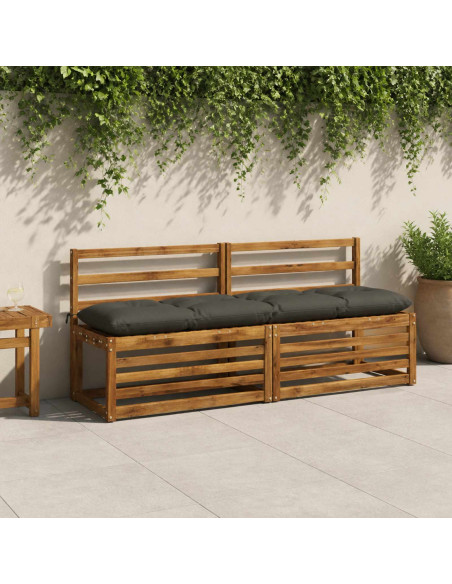 Cuscino per panchina VIANEN 100% Poliestere Antracite