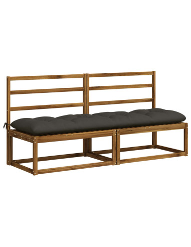 Cuscino per panchina VIANEN 100% Poliestere Antracite