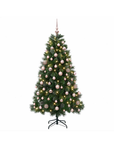 Albero di Natale artificiale con palline 240 cm 300 LED