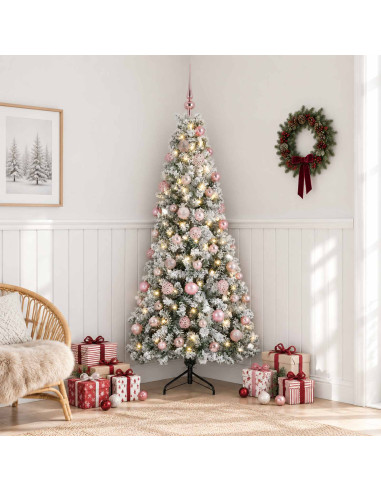 Albero di Natale artificiale con palline 240 cm 300 LED