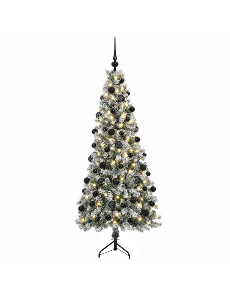 Albero di Natale artificiale con palline 240 cm 300 LED