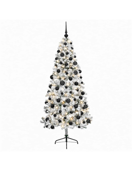 Albero di Natale artificiale con palline 240 cm 300 LED