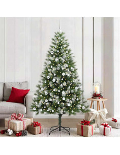 Albero di Natale artificiale a cerniera con neve fioccata
