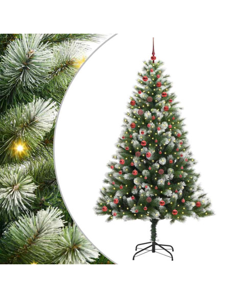 Albero di Natale artificiale a cerniera con neve fioccata