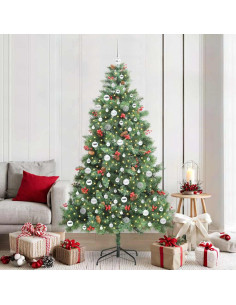 Albero di Natale artificiale Verde 210 cm PVC e Metallo