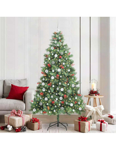 Albero di Natale artificiale Verde 210 cm PVC e Metallo