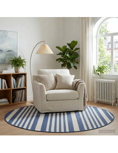 Tappeto per interni ed esterni OLITE Naturale e blu navy