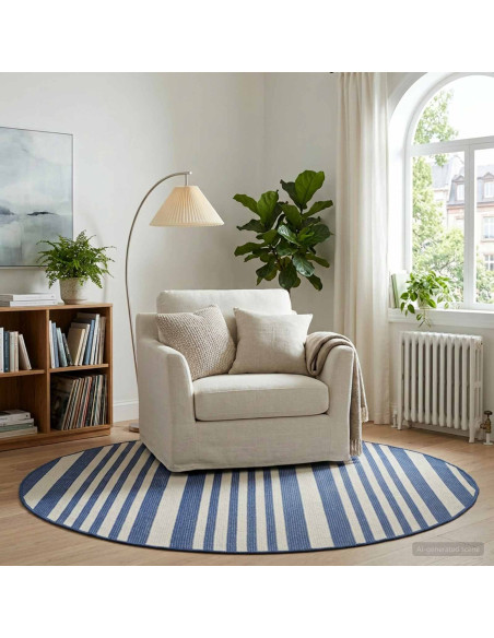 Tappeto per interni ed esterni OLITE Naturale e blu navy