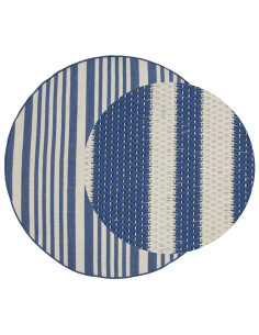 Tappeto per interni ed esterni OLITE Naturale e blu navy 2