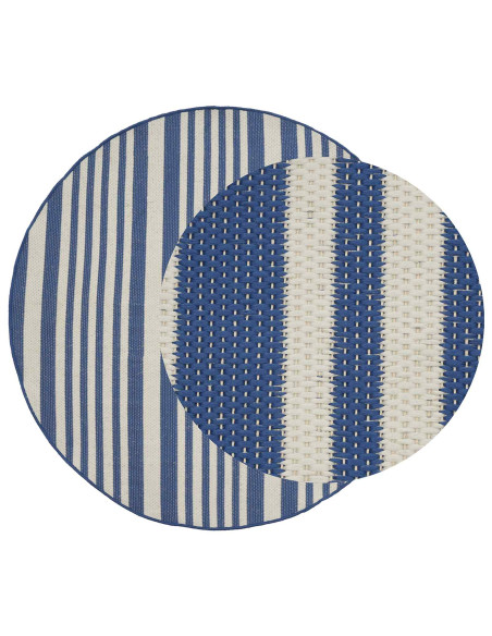 Tappeto per interni ed esterni OLITE Naturale e blu navy