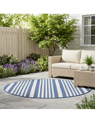 Tappeto per interni ed esterni OLITE Naturale e blu navy