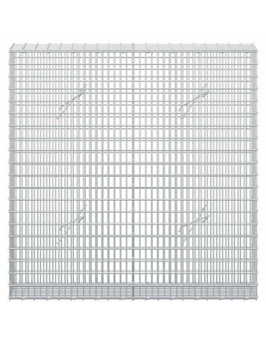 Gabione con Filo da 5 mm e Rete da 5x2,5 cm 100x20x100 cm