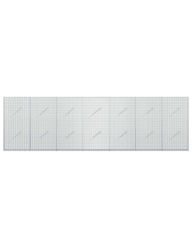 Gabione con Filo da 5 mm e Rete da 5x2,5 cm 350x10x100 cm