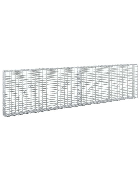 Gabione con Filo da 5 mm e Rete da 5x2,5 cm 200x10x50 cm