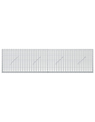 Gabione con Filo da 5 mm e Rete da 5x2,5 cm 200x10x50 cm