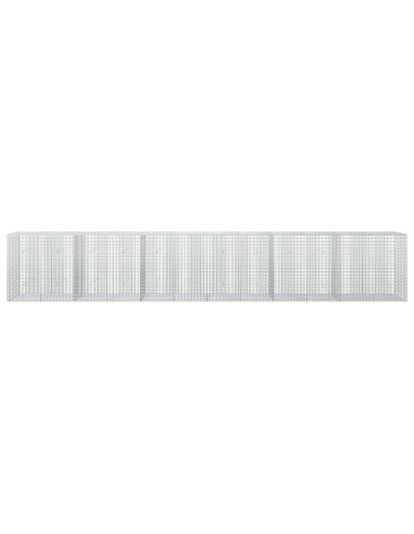 Gabione con Filo da 5 mm e Rete da 5x2,5 cm 600x30x100 cm