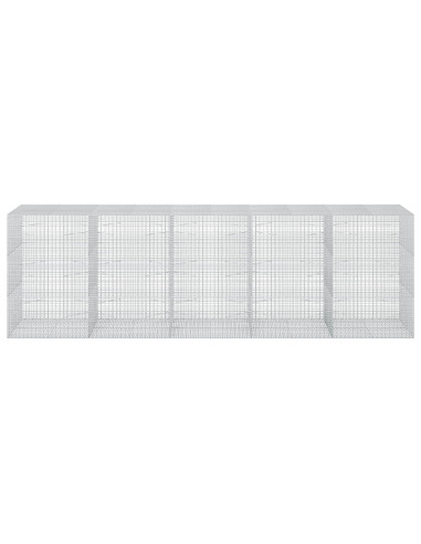 Gabione con Filo da 5 mm e Rete da 5x2,5 cm 500x100x150 cm