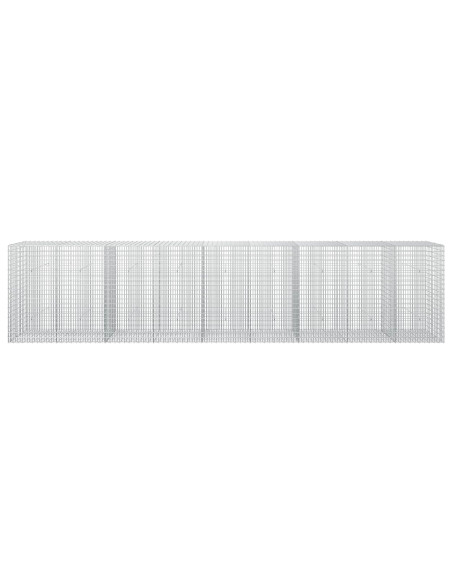 Gabione con Filo da 5 mm e Rete da 5x2,5 cm 450x30x100 cm