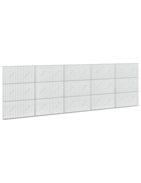 Gabione con Filo da 5 mm e Rete da 5x2,5 cm 500x10x150 cm