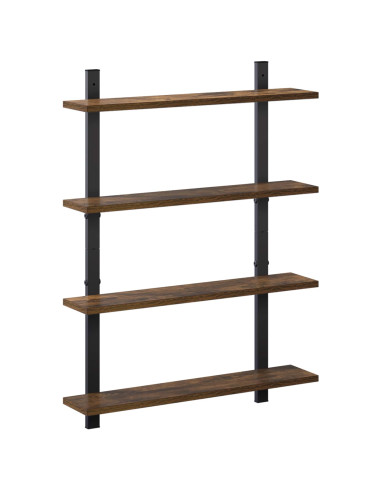 Scaffale da parete Rovere Fumo 60.5 x 13.5 x 80.5 cm