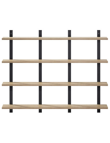 Scaffale da parete Rovere Sonoma 102 x 13.5 x 80 cm