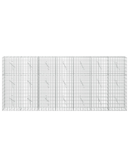Gabione con Filo da 5 mm e Rete da 5x10 cm 350x10x150 cm