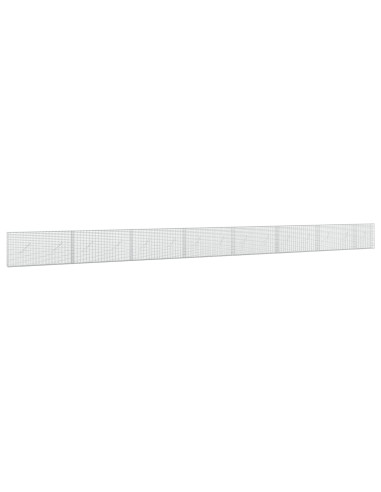 Gabione con Filo da 5 mm e Rete da 5x2,5 cm 750x10x50 cm
