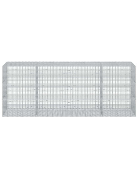 Gabione con Filo da 5 mm e Rete da 5x2,5 cm 400x100x150 cm
