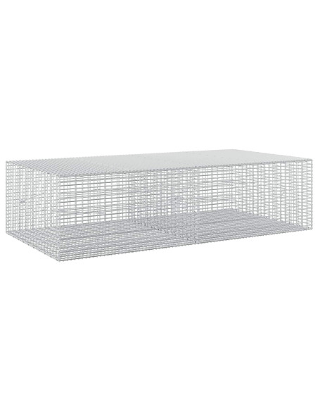 Gabione con Filo da 5 mm e Rete da 5x2,5 cm 200x100x50 cm