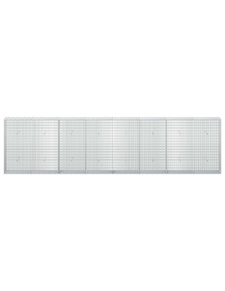 Gabione con Filo da 5 mm e Rete da 5x2,5 cm 400x30x100 cm