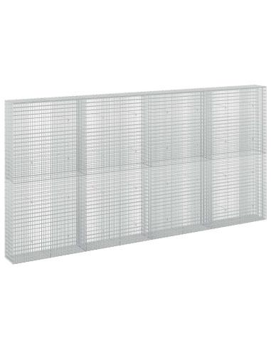 Gabione con Filo da 5 mm e Rete da 5x2,5 cm 400x30x200 cm