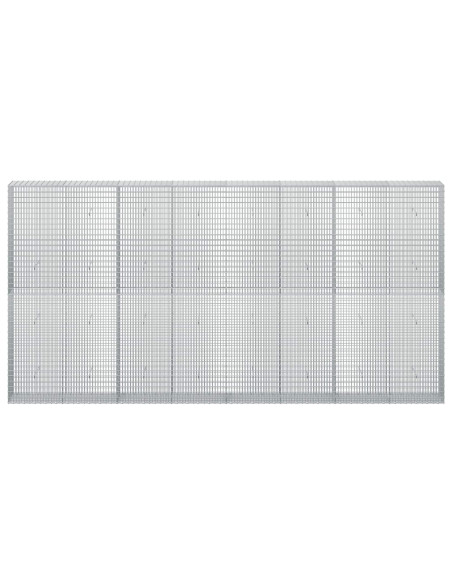 Gabione con Filo da 5 mm e Rete da 5x2,5 cm 400x30x200 cm
